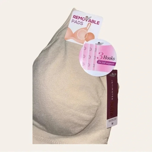 Nwt WOMEN’S SOFRA PADDED STRETCHY BRA WIRELESS - Picture 4 of 6